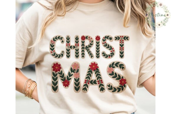 Christmas Appliqué Text PNG Clipart for Illustrations