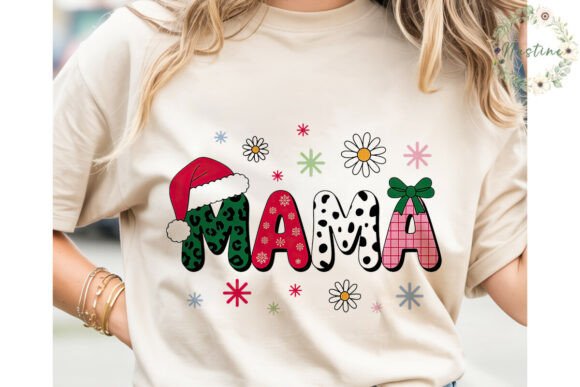 Christmas Mama Leopard PNG Clipart & Illustrations