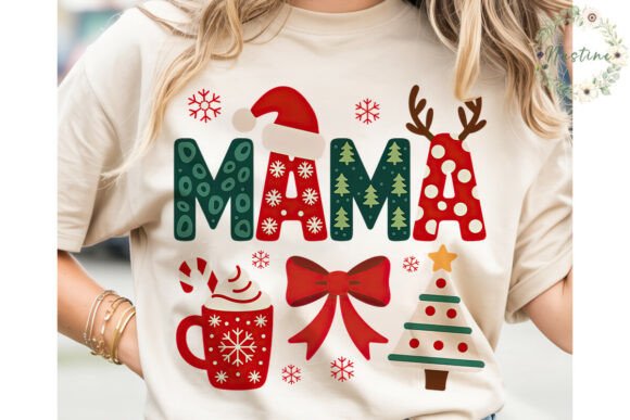 Christmas Mama Sublimation Design & Illustrations