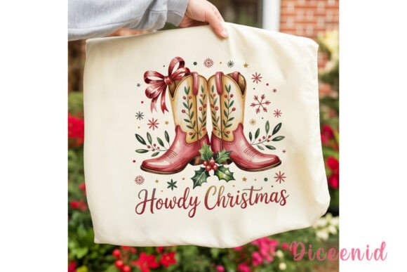 Cowboy Christmas Boots PNG Clipart & Illustrations