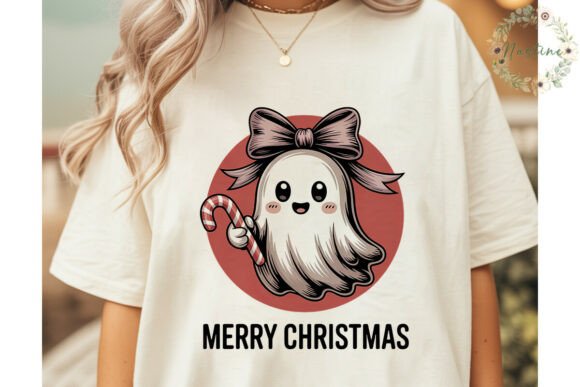 Cute Ghost Christmas Sublimation Design & Illustrations