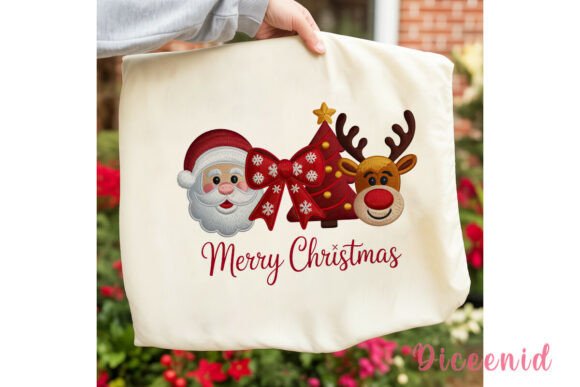 Embroidered Christmas Festive PNG & Illustrations