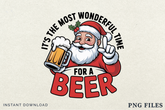 Funny Santa Christmas Sublimation Png & Illustrations
