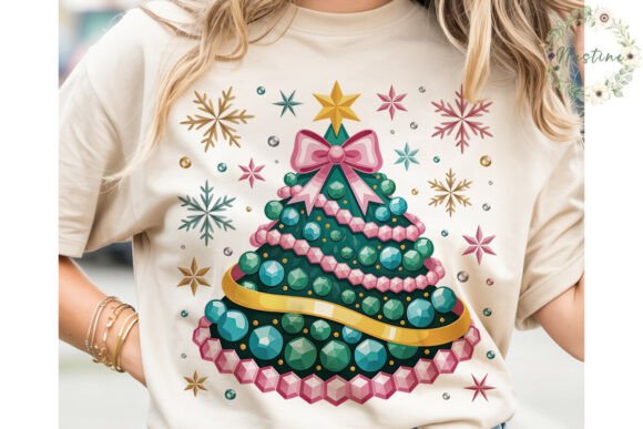 Jeweled Mosaic Christmas Tree PNG: Illustrations Review