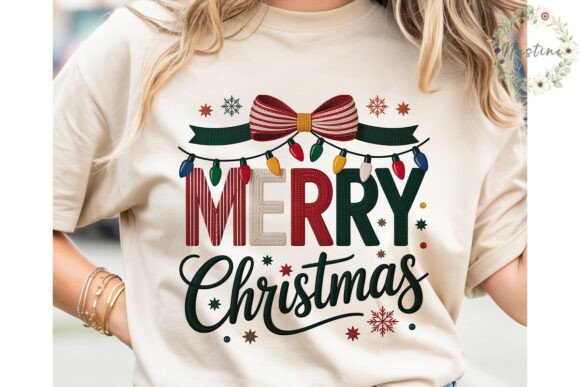 MERRY Christmas Knitted PNG Clipart Illustrations