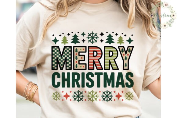 Merry Christmas Textured PNG Clipart for Illustrations