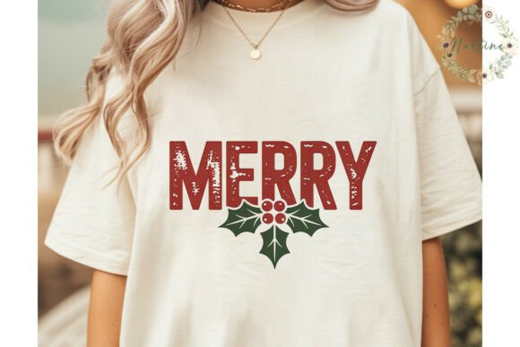 Merry Holly Christmas Sublimation Design & Illustrations