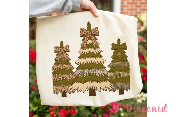 Patterned Christmas Trees PNG Clipart & Illustrations