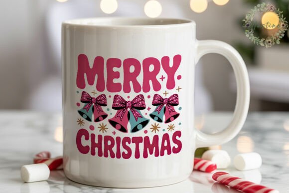 Pink Glitter Merry Christmas PNG: Festive Illustrations