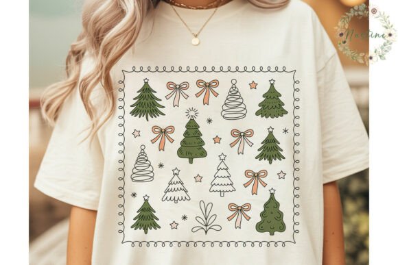 Review: Christmas Trees Bows Digital Download PN Illustrations