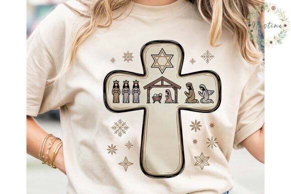Reviewing Christmas Nativity Cross Sublimation PNG Illustrations