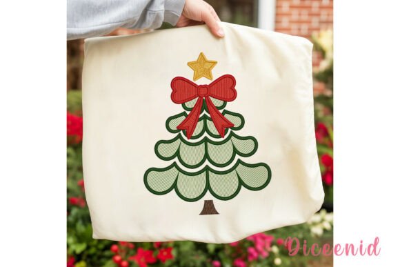 Stitched Christmas Tree PNG: Editorial Illustrations